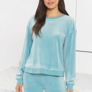 NYDJ Velour Basic Sweatshirt-Dutch Blue Sz 2XL